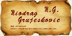 Miodrag Grujesković vizit kartica